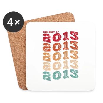 Jahrgang 2013 Geschenke Legende für 10 Jahre - 10 - Untersetzer (4er-Set) - Weiß - Vorne
