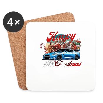 Jdm édition de Noël / Tuning Mechanic Costume - Dessous de verre (lot de 4) - blanc - Devant