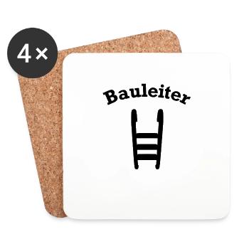Bauleiter Baustellenleiter - Untersetzer (4er-Set) - Weiß - Vorne