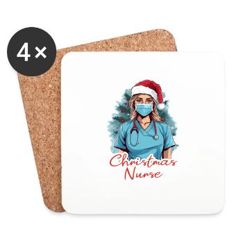 Merry Christmas Nurse - Coasters (set of 4) - white - Front