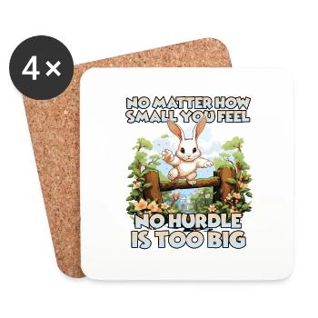 Kaninhop FunTime fun and games for your - Coasters (set of 4) - white - Front