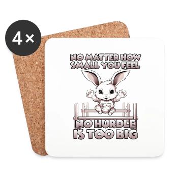 Kaninhop Adventure : l’agilité pour votre lapin - Dessous de verre (lot de 4) - blanc - Devant