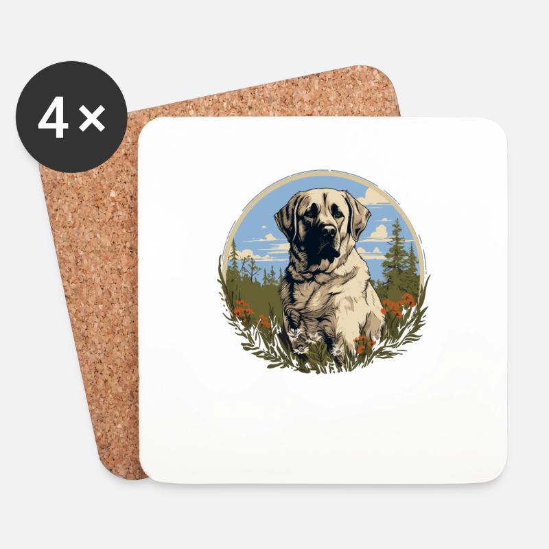 Kangal - Untersetzer (4er-Set) - Weiß