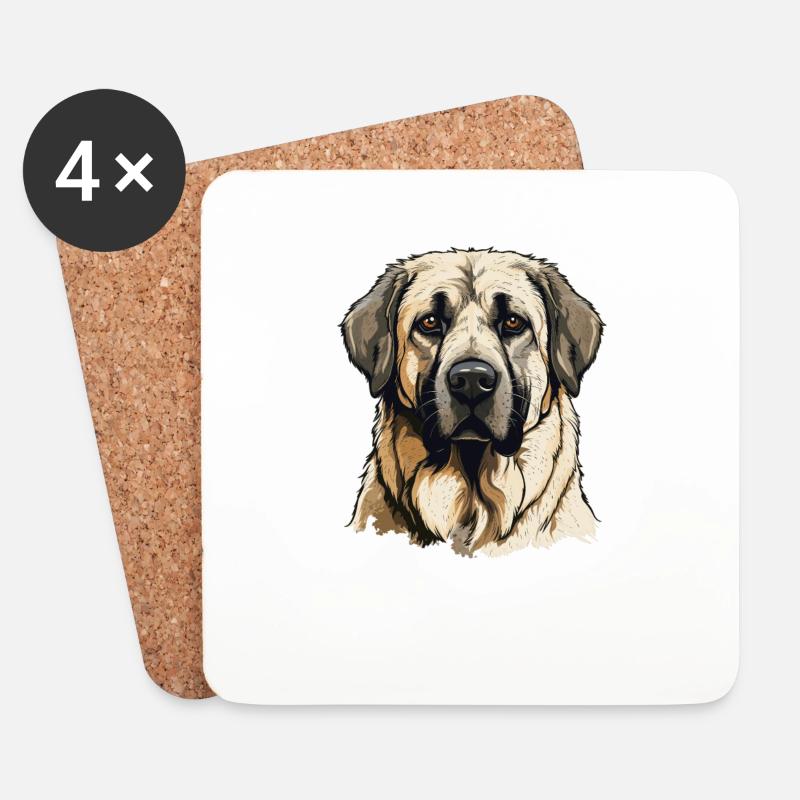 Kangal - Untersetzer (4er-Set) - Weiß