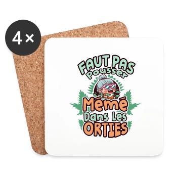 citation humour pour cadeau grand mémé ou mamie - Dessous de verre (lot de 4) - blanc - Devant