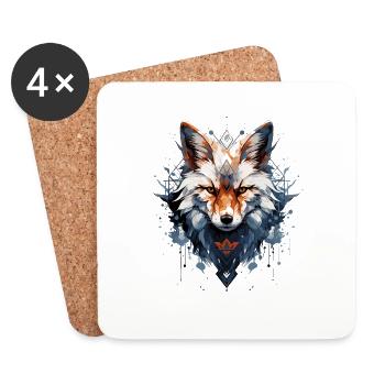 Fox - Coasters (set of 4) - white - Front
