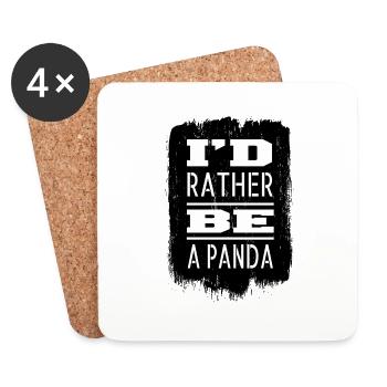 Animal Statement Grumbler Funny Present Coati - Coasters (set of 4) - white - Front