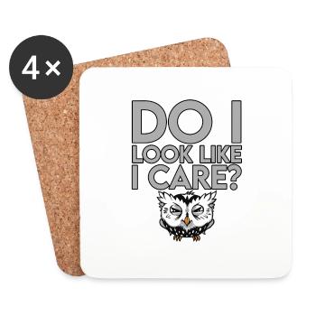 Do I Look Like I Care 4 - Coasters (set of 4) - white - Front