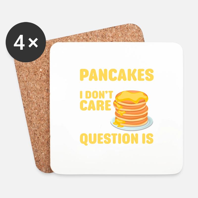 Pfannkuchen Spruch Frühstück Pfannkuchen - Untersetzer (4er-Set) - Weiß