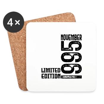 Cadeau Anniversaire Novembre 1995. November 1995. - Dessous de verre (lot de 4) - blanc - Devant