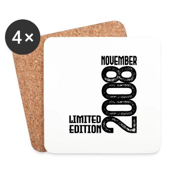 November 2008 Anniversary Gift. November 2008. - Coasters (set of 4) - white - Front