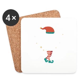 Most Likely To Ask Santa To Define Good Christmas - Coasters (set of 4) - white - Front