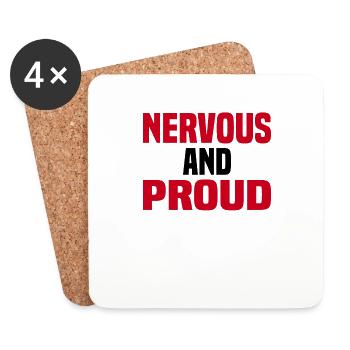 Misanthrope Antisocial Introverti - Dessous de verre (lot de 4) - blanc - Devant