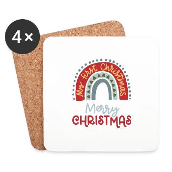 Joyeux Noël 2023 - Dessous de verre (lot de 4) - blanc - Devant