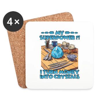 Motif for crystal growers and fans of precious - Coasters (set of 4) - white - Front