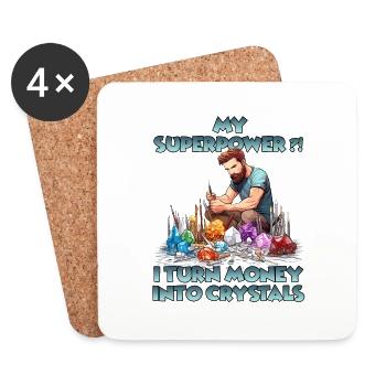 Cadeau Sparkling Creations cultivateur de cristal - Dessous de verre (lot de 4) - blanc - Devant