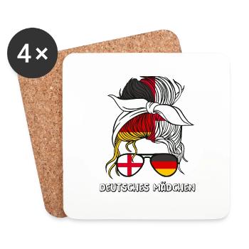 Deutsches Mädchen German Girl Allemagne Angleterre - Dessous de verre (lot de 4) - blanc - Devant