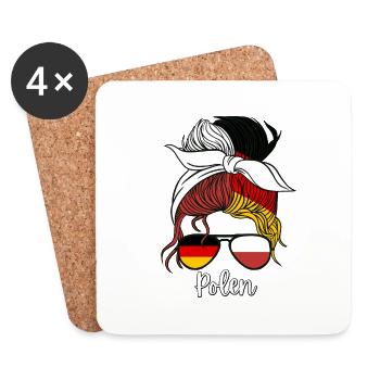 Polska dziewczyna Polen Polish Girl Women's - Coasters (set of 4) - white - Front