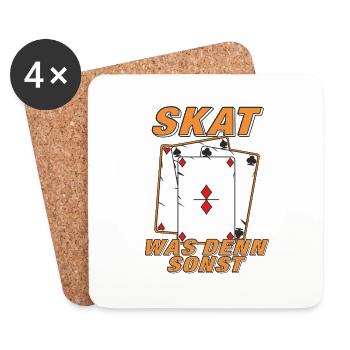 SKAT QUOI D’AUTRE - Dessous de verre (lot de 4) - blanc - Devant