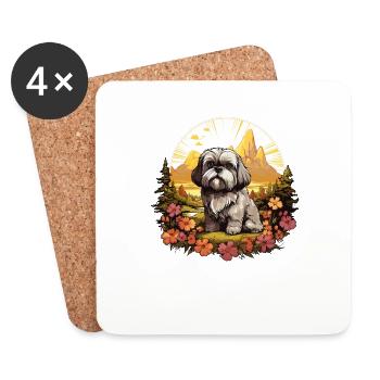 Shih Tzu - Coasters (set of 4) - white - Front