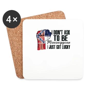 Mississippi American U.S. Patriot U.S. Cultivé - Dessous de verre (lot de 4) - blanc - Devant