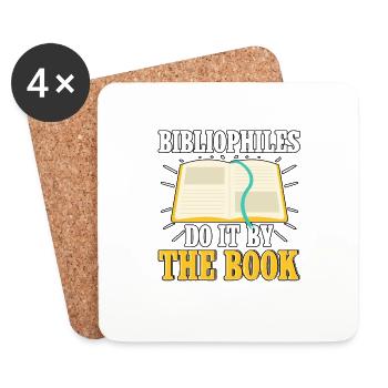 Bibliophiles Do It By The Book Literature Books - Coasters (set of 4) - white - Front
