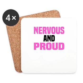 Misanthrope Antisocial Introverti - Dessous de verre (lot de 4) - blanc - Devant
