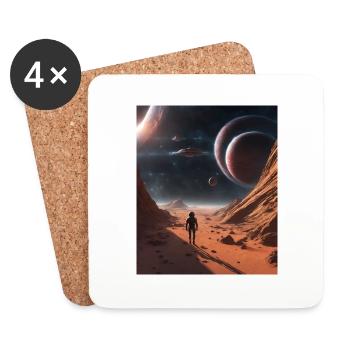 Astronomy Space Planets - Coasters (set of 4) - white - Front