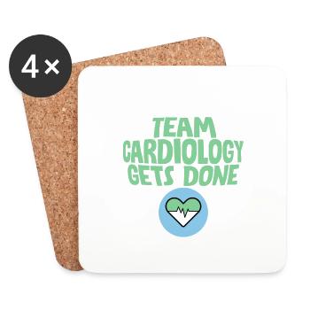 L’équipe de cardiologie se fait 4 - Dessous de verre (lot de 4) - blanc - Devant