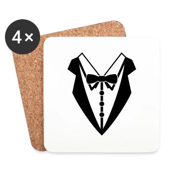 tuxedo - Untersetzer (4er-Set) - Weiß - Vorne
