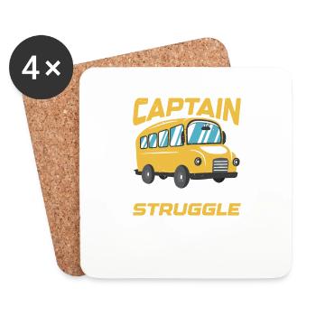 Captain Of The Struggle Bus 16 - Coasters (set of 4) - white - Front