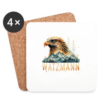 Sublime Aigle Gypaète Barbu sur le Mont Watzmann - Dessous de verre (lot de 4) - blanc - Devant