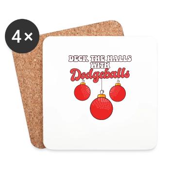 Décorez les couloirs avec l’entraîneur de joueur de Dodgeball - Dessous de verre (lot de 4) - blanc - Devant
