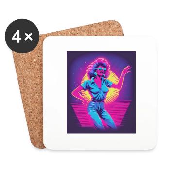 Pawpawing girl - Coasters (set of 4) - white - Front