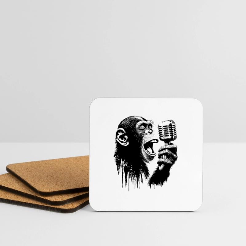 Monkey Band Leader | Monkey Orchestra Coasters (set of 4)