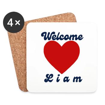 Welcome Liam - Untersetzer (4er-Set) - Weiß - Vorne