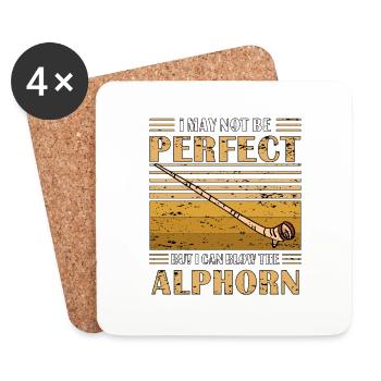 ALPHORN BUT I CAN BLOW THE ALPHORN - Untersetzer (4er-Set) - Weiß - Vorne