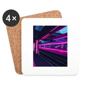 Tokyo Train Station - Coasters (set of 4) - white - Front