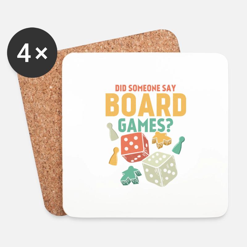 Did Someone Say Board Games? Nerd Gamer Tabletop P - Untersetzer (4er-Set) - Weiß