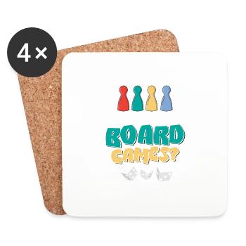 Did Someone Say Board Games? Tabletop Player Nerd - Coasters (set of 4) - white - Front