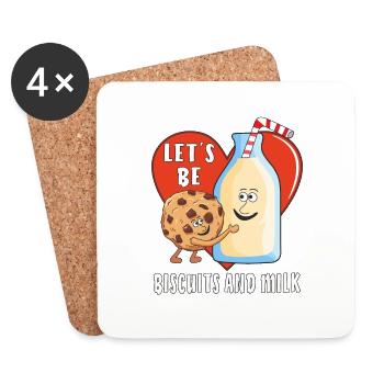 LET'S BE BISCUITS AND MILK - Untersetzer (4er-Set) - Weiß - Vorne