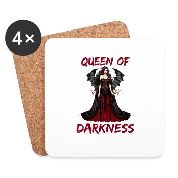 Queen of Darkness für Gothik Fans - Untersetzer (4er-Set) - Weiß - Vorne