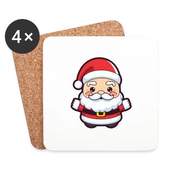 Père Noël Père Noël - Dessous de verre (lot de 4) - blanc - Devant