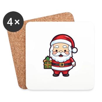 Père Noël Père Noël - Dessous de verre (lot de 4) - blanc - Devant