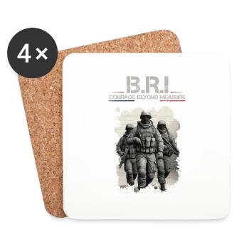 BRI BAC Special Unit France - Coasters (set of 4) - white - Front