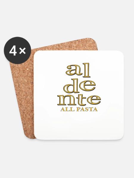 aldente ALL PASTA - Untersetzer (4er-Set) - Weiß