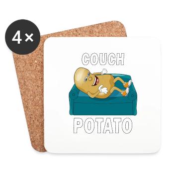 COUCH POTATO - Untersetzer (4er-Set) - Weiß - Vorne