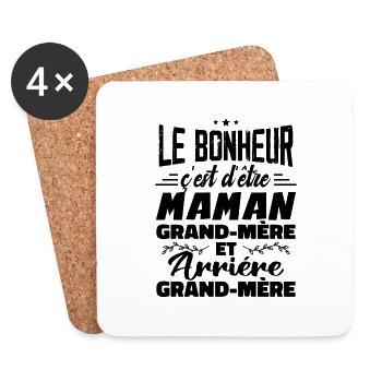 Arrière Grand Mère - Dessous de verre (lot de 4) - blanc - Devant