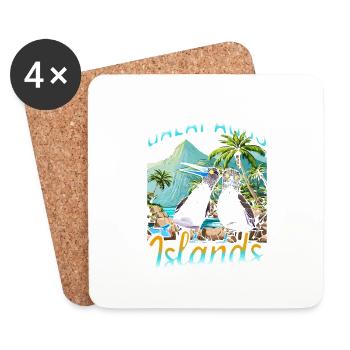 Galapagos Islands - Untersetzer (4er-Set) - Weiß - Vorne