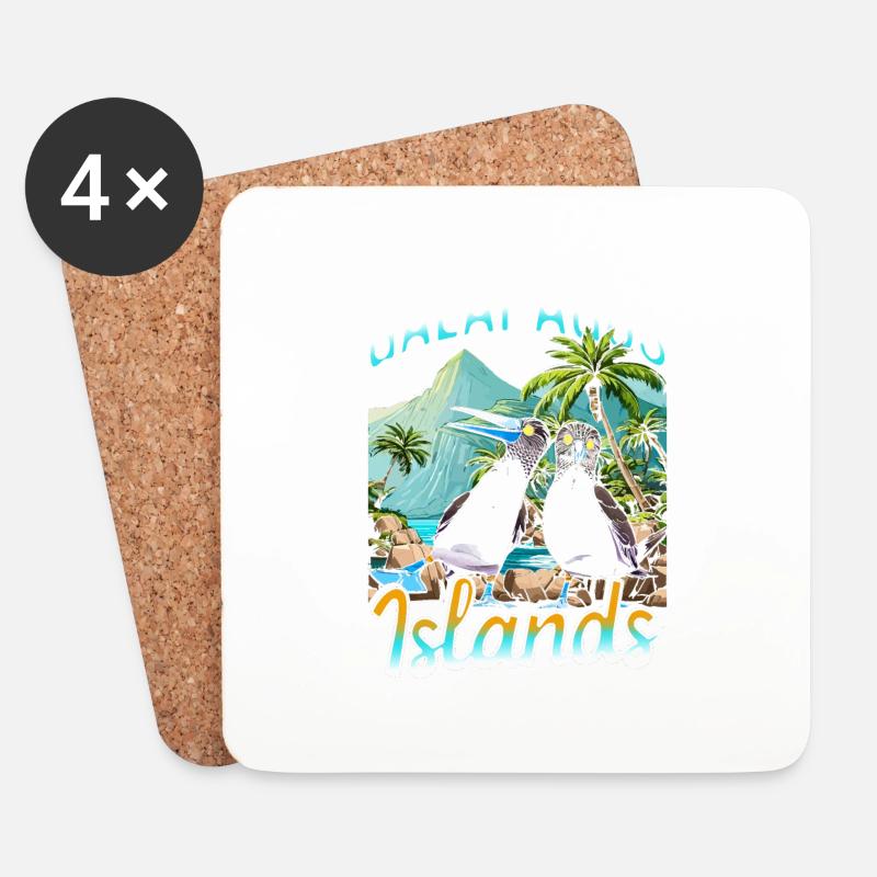 Galapagos Islands - Untersetzer (4er-Set) - Weiß